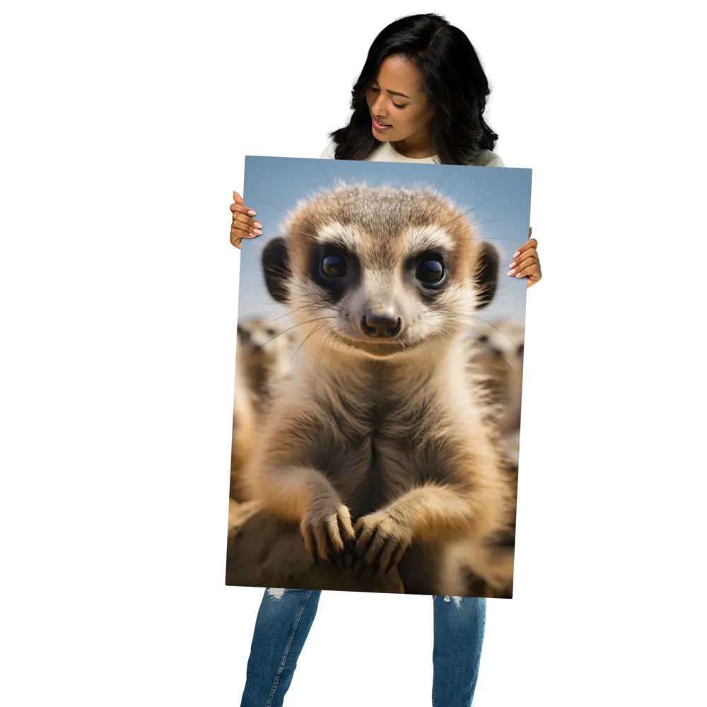 Curious Stance: The Meerkat's Gaze | Metal Print | 20″×30″