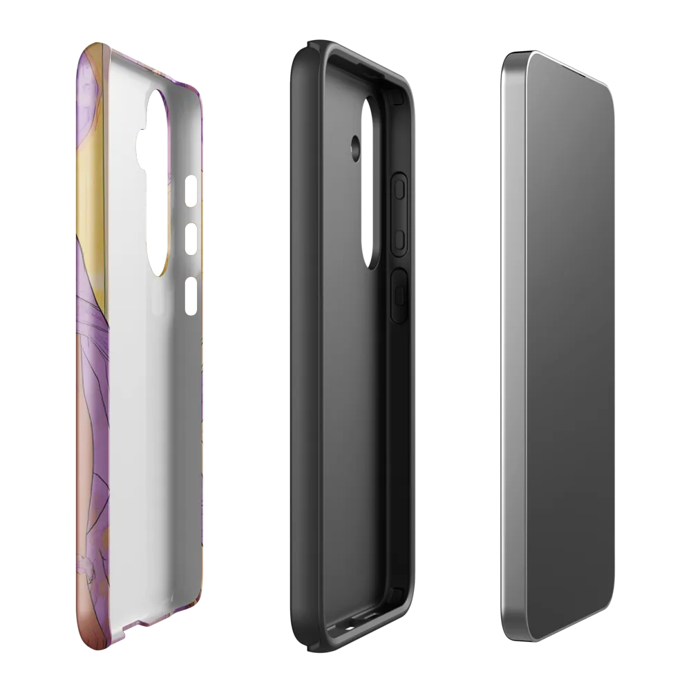 Elegance in Floral Harmony | Phone Case |  S24 Plus | Tough Case | Glossy