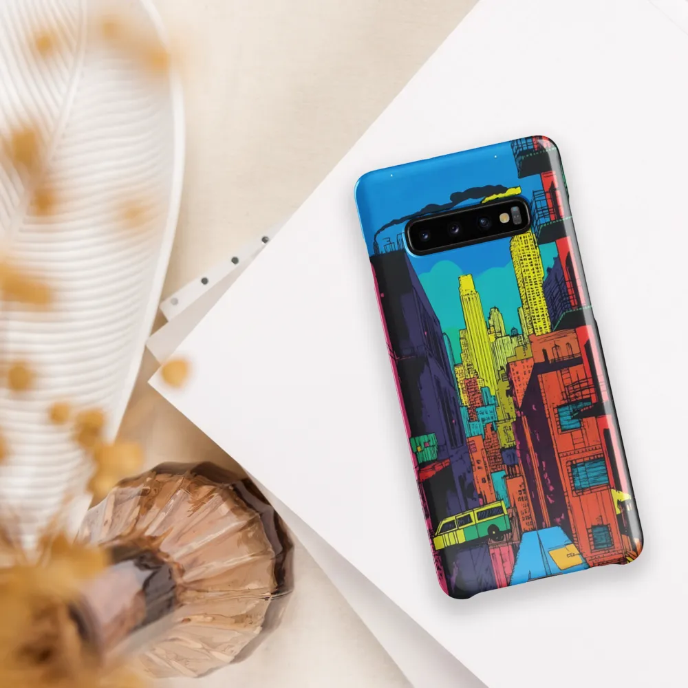 Urban Vibrance: A Pop Art Cityscape | Phone Case |  S10 Plus | Snap Case | Glossy