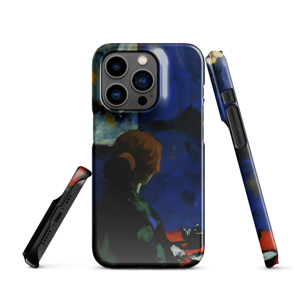Contemplation Under the Night Sky | Phone Case |  14 Pro | Snap Case | Glossy