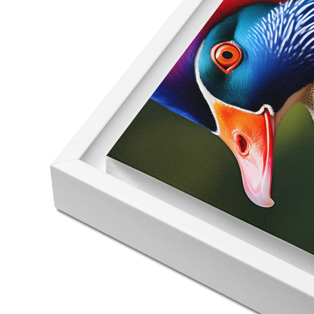 The Majestic Mandarin | Canvas with White Frame | 12″×16″
