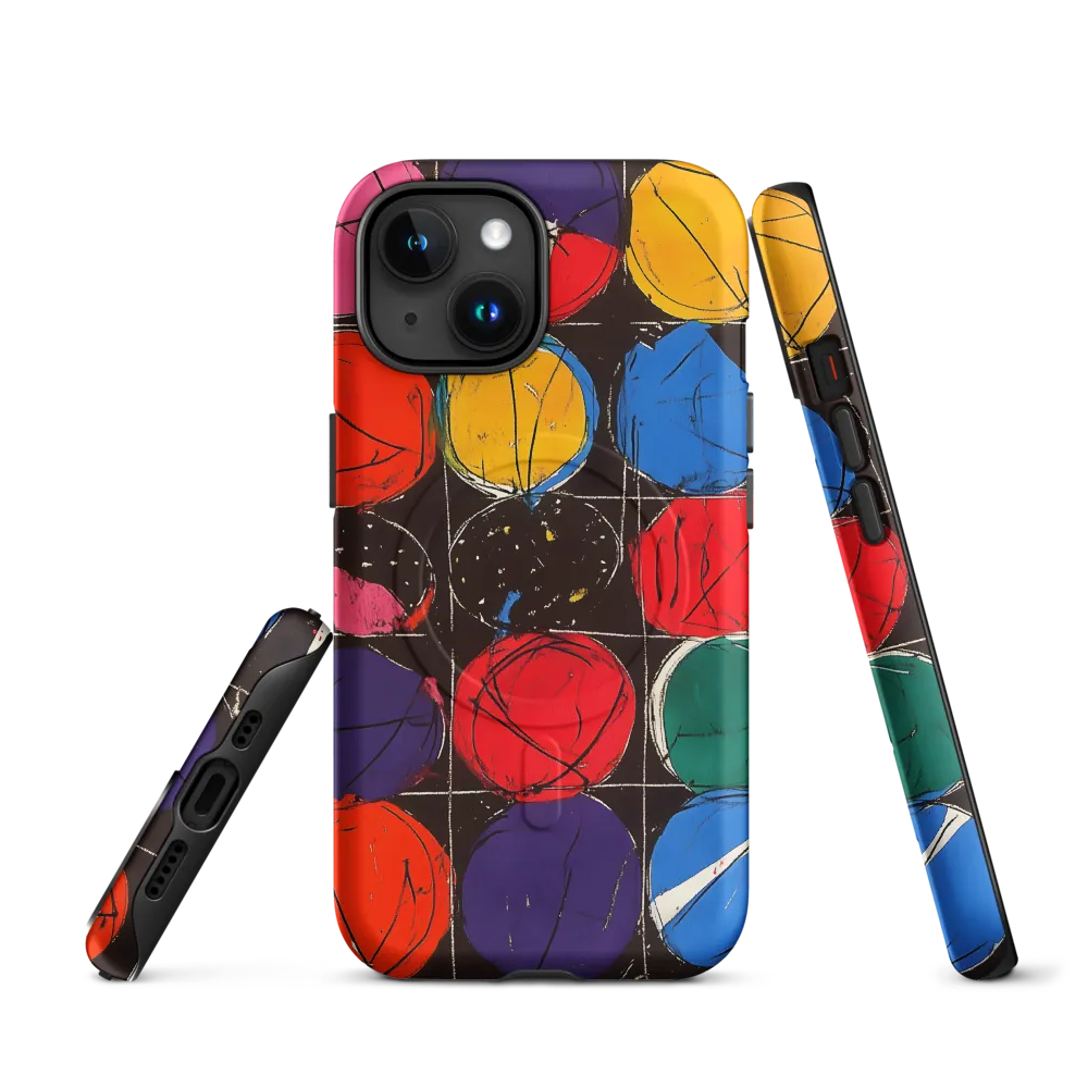 Colorful Circles in Abstract Harmony | Phone Case |  15 | MagSafe® Tough Case | Matte