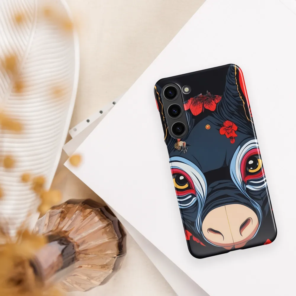 Mystical Bull with Floral Motifs