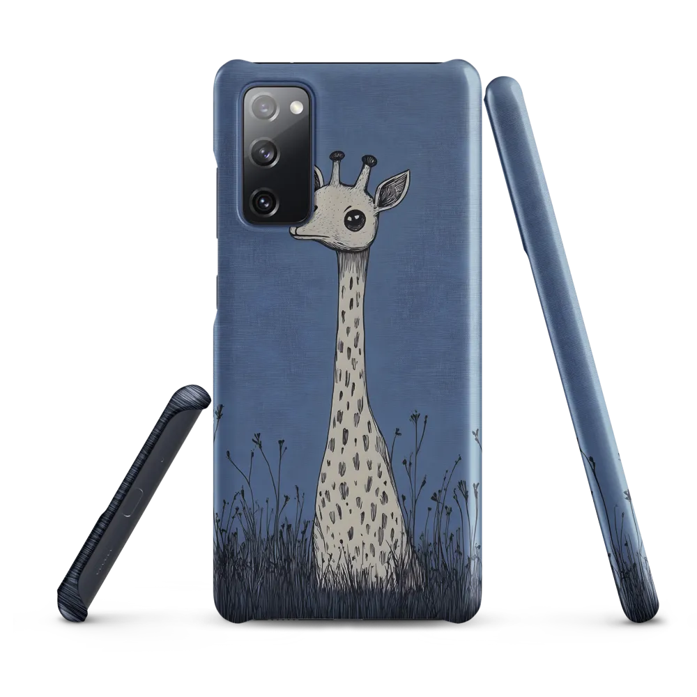 Whimsical Giraffe in Blue