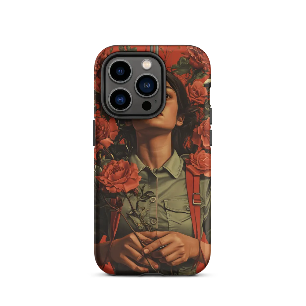 Harmony and Strength: A Portrait Among Roses