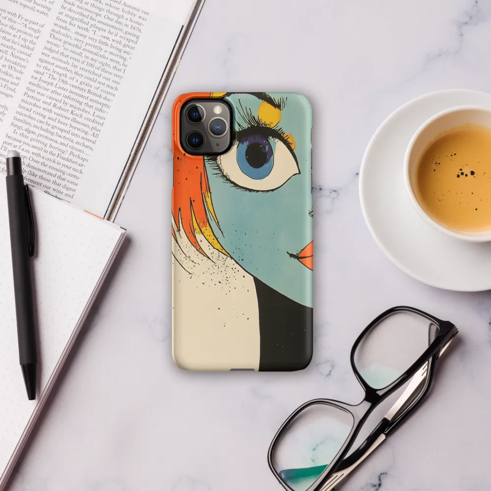 Vivid Expressions: A Portrait in Blue | Phone Case |  11 Pro Max | Snap Case | Matte