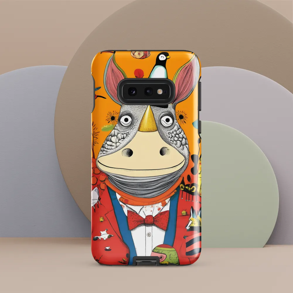 Whimsical Rhinoceros: A Playful Encounter