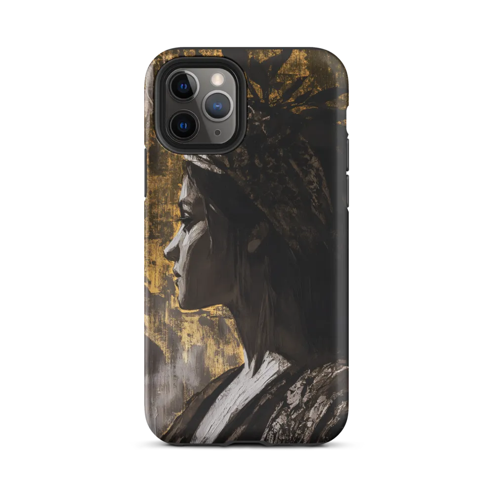 Golden Elegance: A Modern Profile Portrait