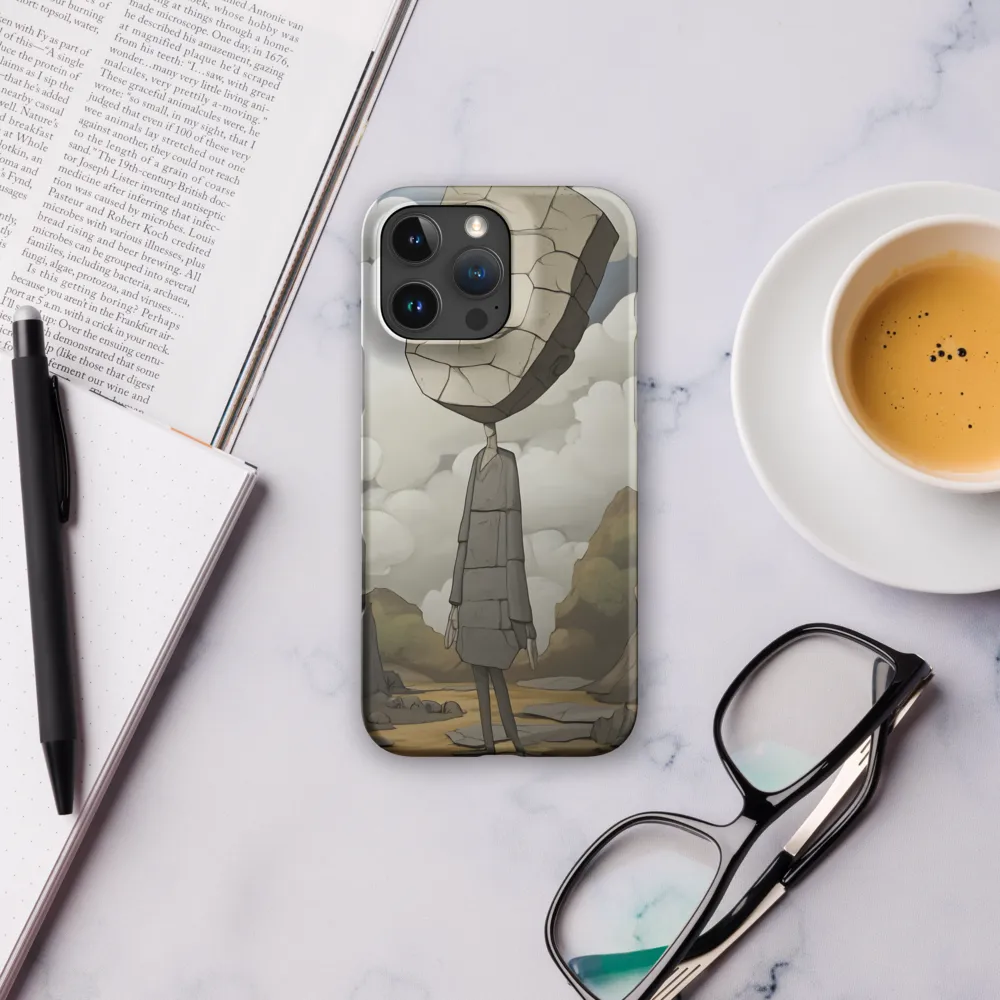 Whimsical Stone Figure in a Rocky Landscape | Phone Case |  16 Pro Max | Snap Case | Matte