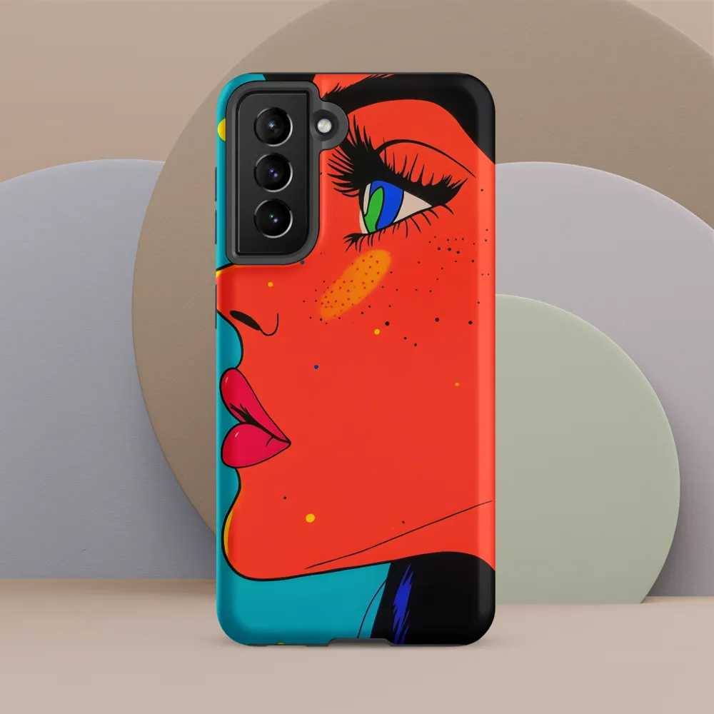 Vibrant Feminine Profile in Pop Art