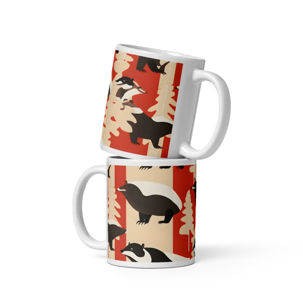 Wildlife Pattern: The Badger Tale | Mugs | Multiple Sizes & Colors