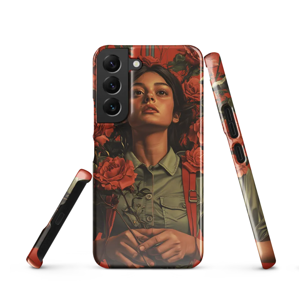 Harmony and Strength: A Portrait Among Roses
