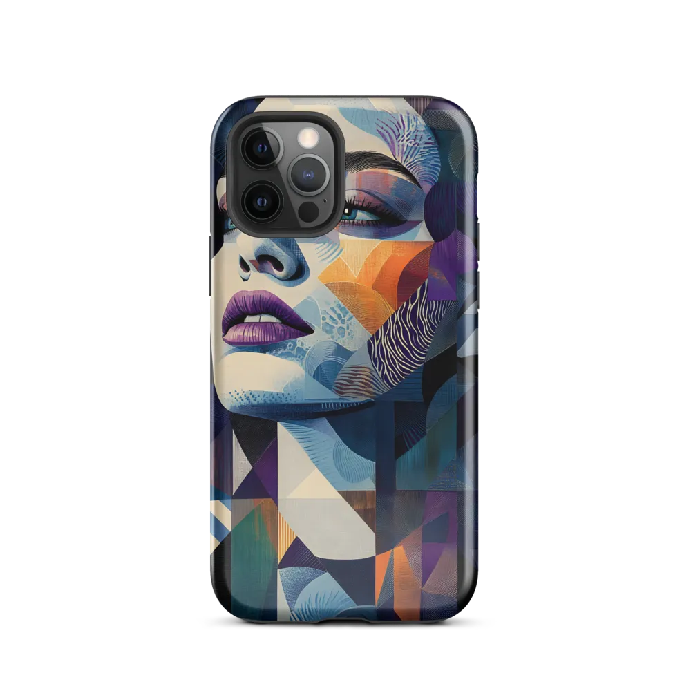 Fragmented Mystery: A Modern Portrait | Phone Case |  12 Pro | Tough Case | Glossy