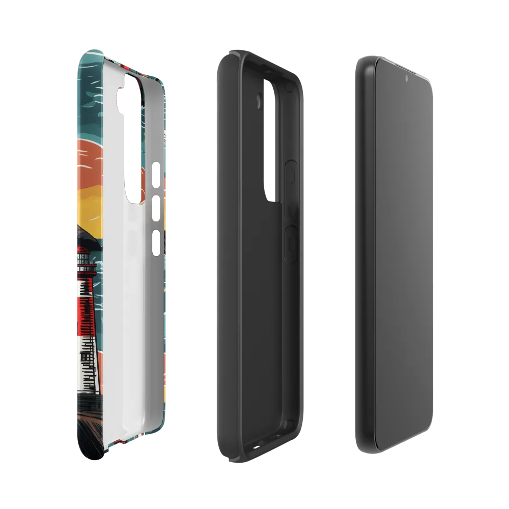 Lighthouses in a Whimsical Ocean | Phone Case |  S22 | Tough Case | Matte