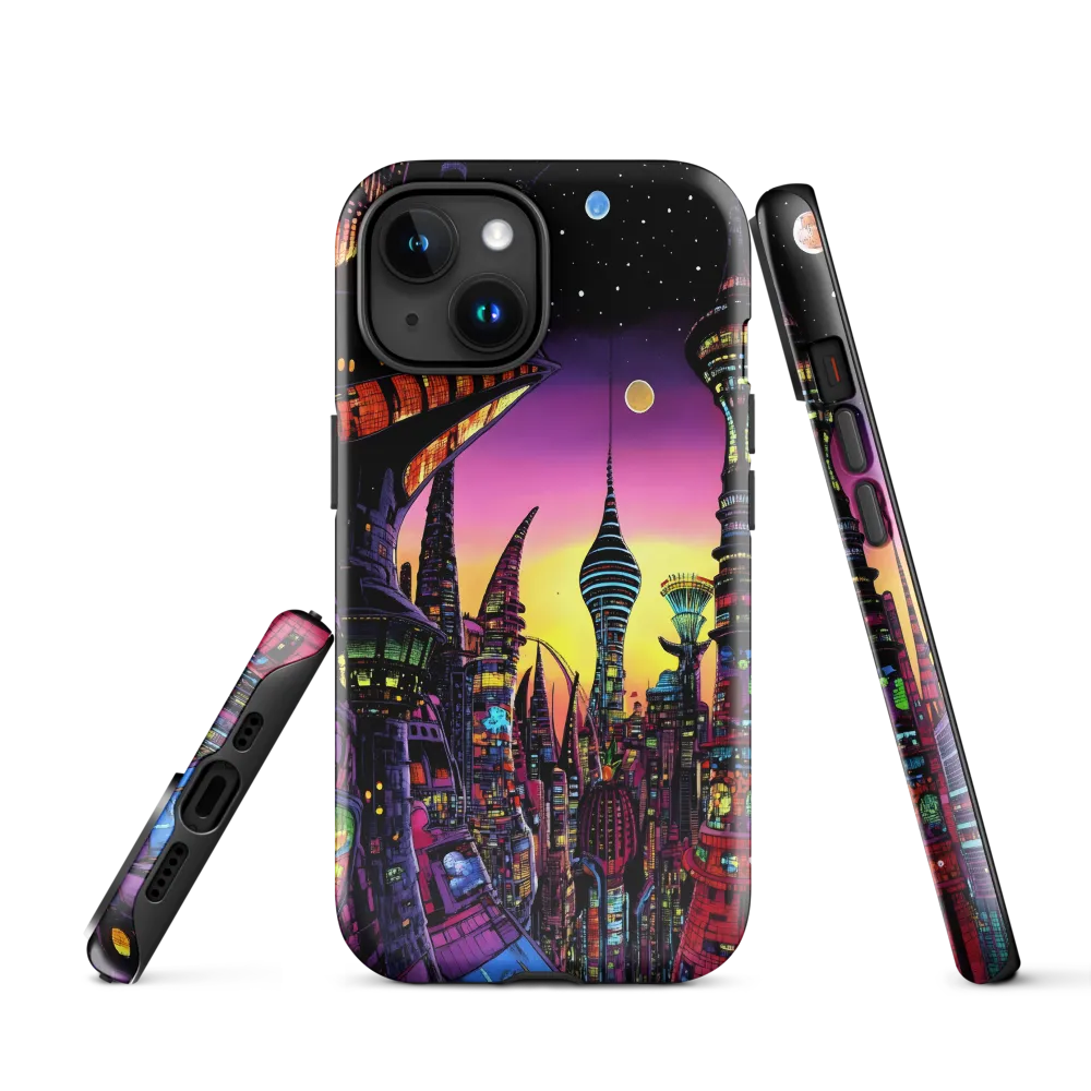 Futuristic Cityscape at Dusk | Phone Case |  15 | Tough Case | Glossy