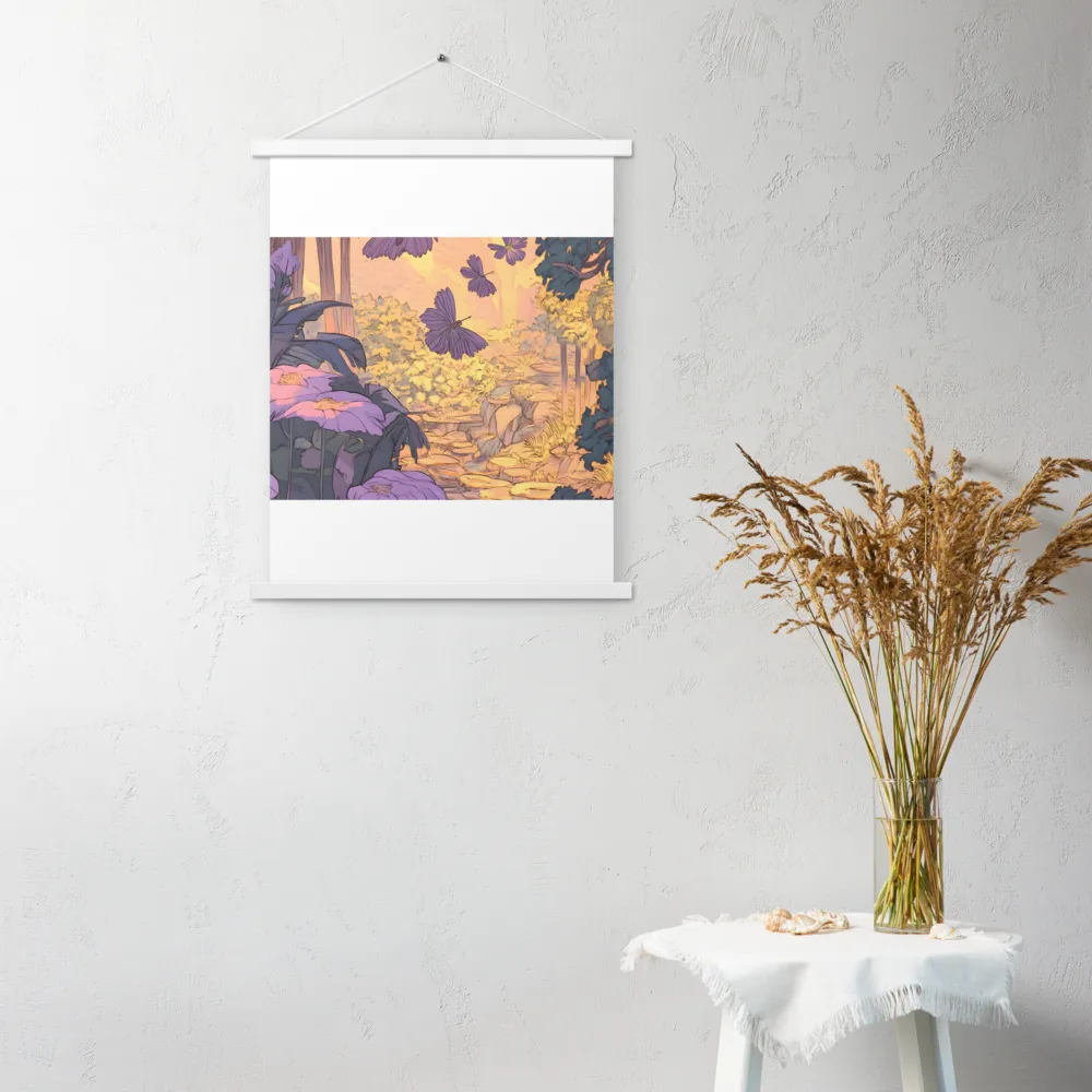 A Serene Dance of Butterflies | Poster With White Wood Hanger | 18″×24″