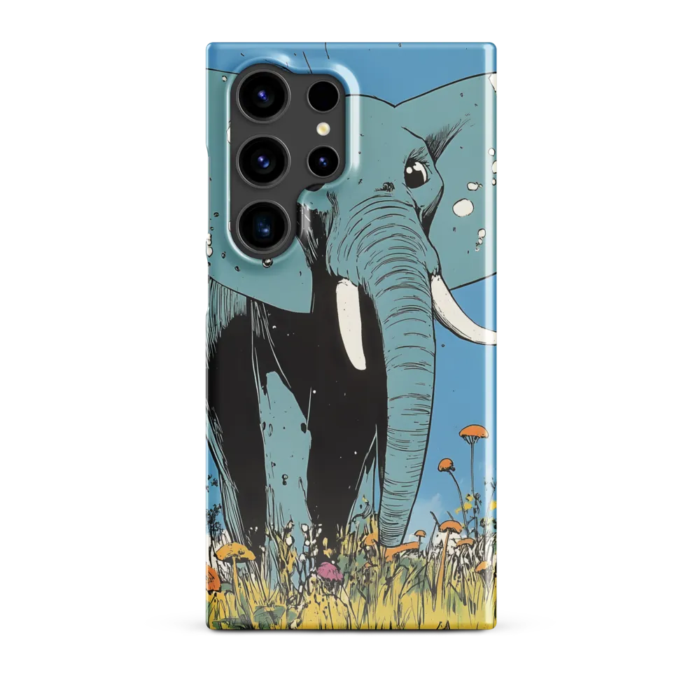Whimsical Blue Elephant in Bloom