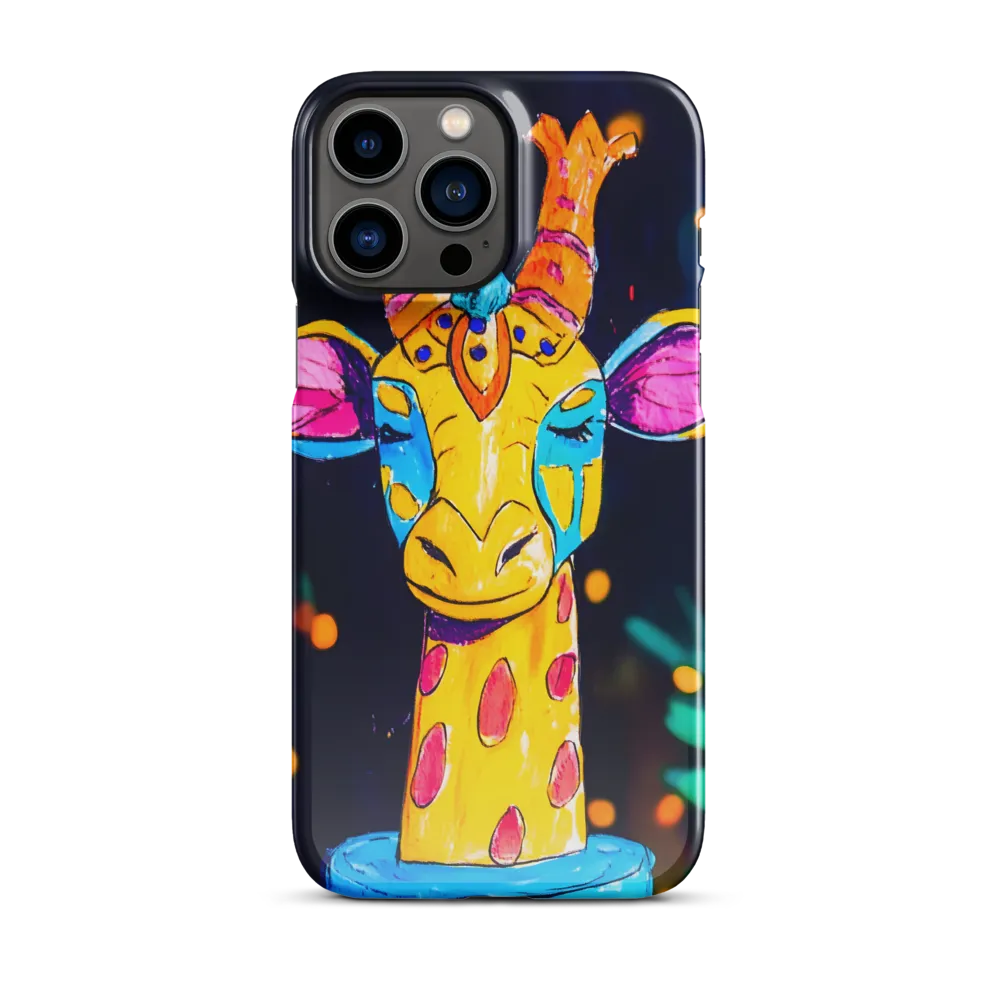Whimsical Giraffe in Vibrant Colors