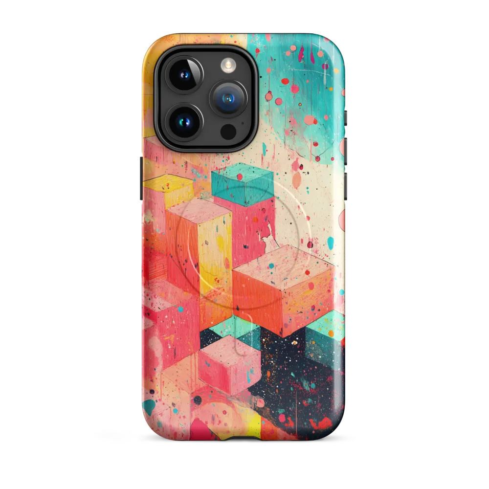 Cubist Symphony in Color | Phone Case |  15 Pro Max | MagSafe® Tough Case | Glossy