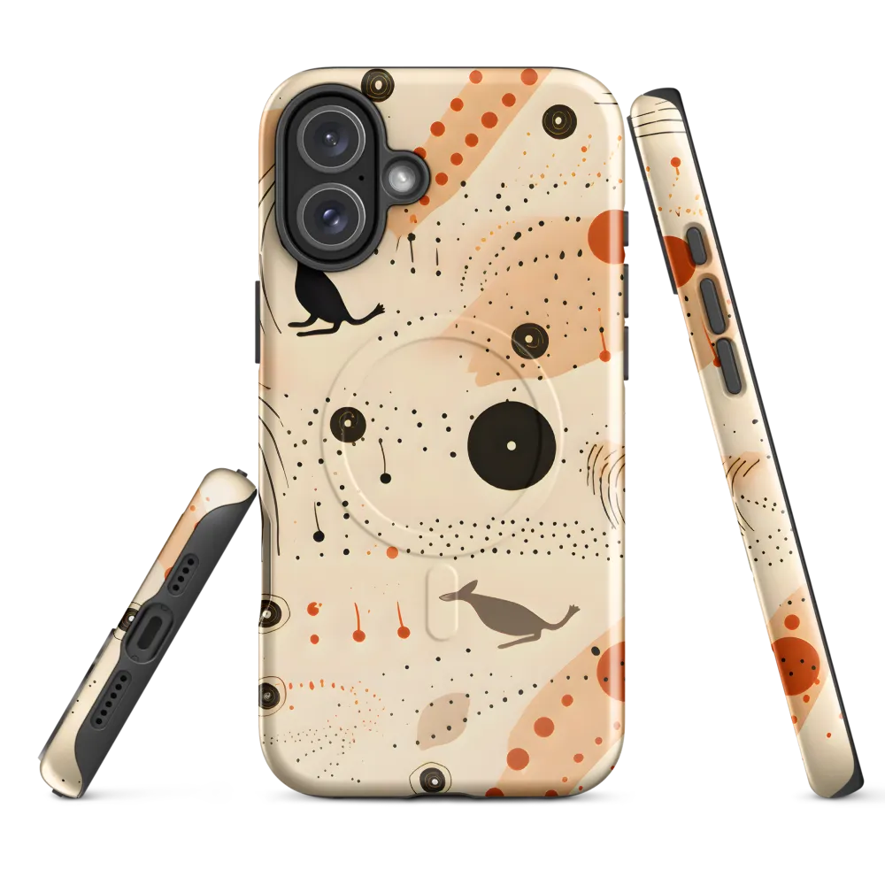 Playful Patterns in Earth Tones | Phone Case |  16 Plus | MagSafe® Tough Case | Glossy