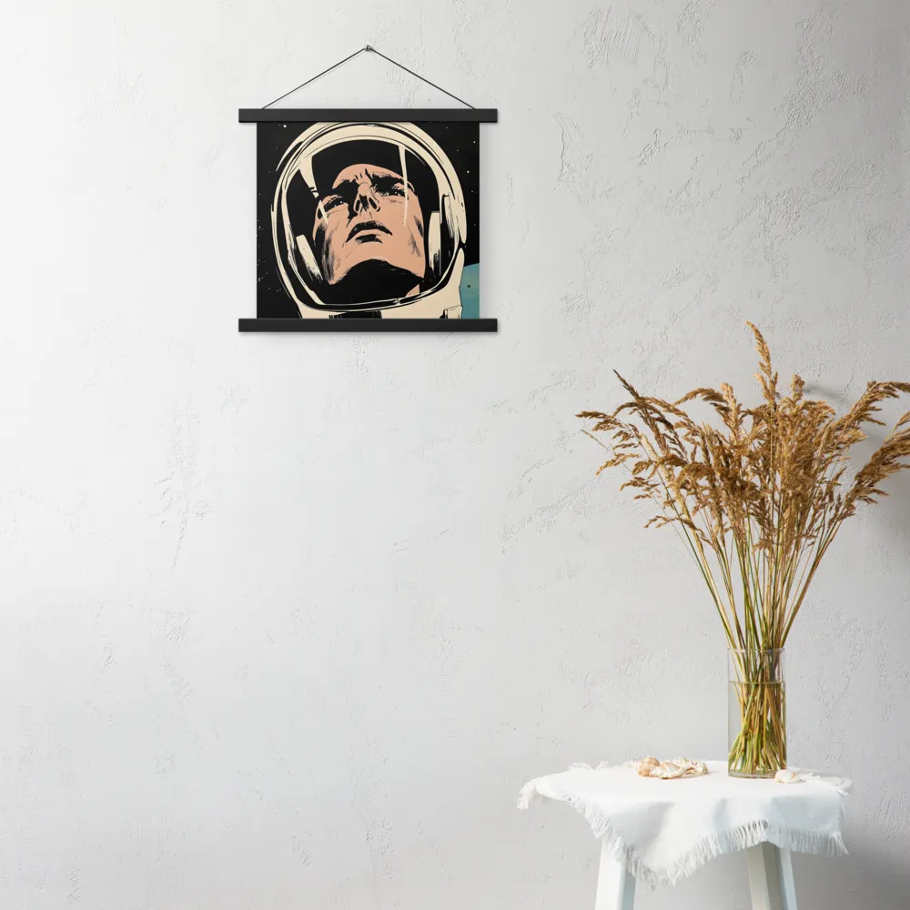 Gaze of the Astronaut | Poster With Black Wood Hanger | 14″×14″