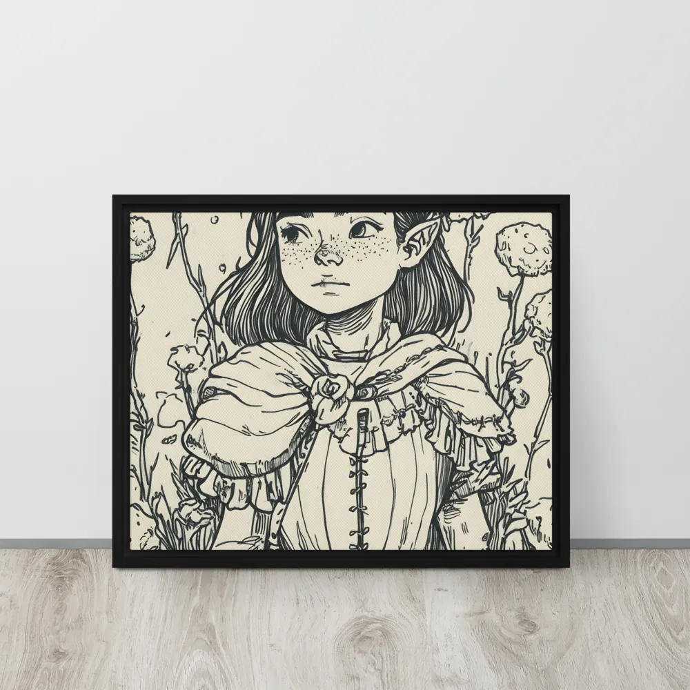 A Young Guardian of Nature | Canvas with Black Frame | 16″×20″