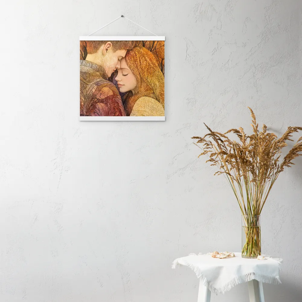 Embrace of Autumn | Poster With White Wood Hanger | 16″×16″