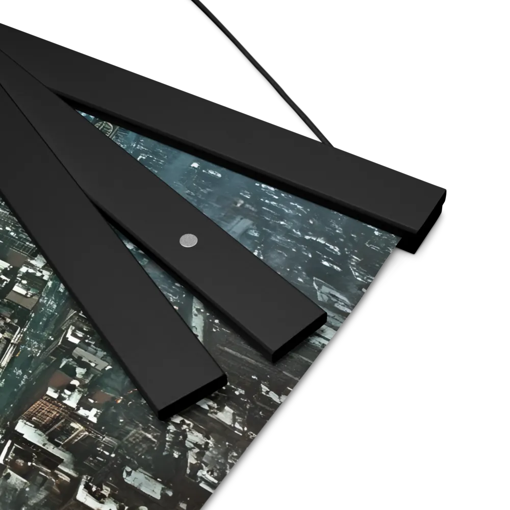 Aerial Symphony of Urban Life | Poster With Black Wood Hanger | 12″×12″