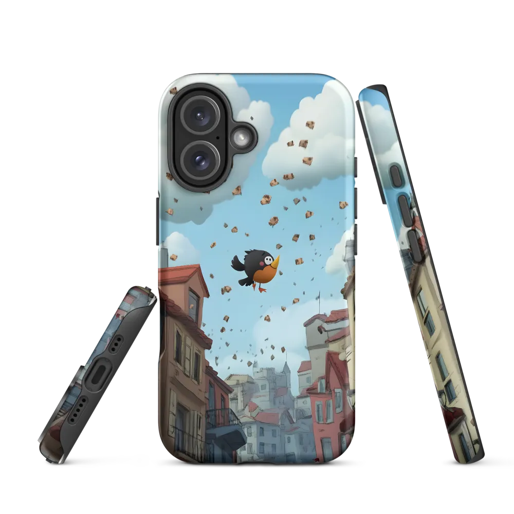 A Whimsical Flight Through Bread and Sky | Phone Case