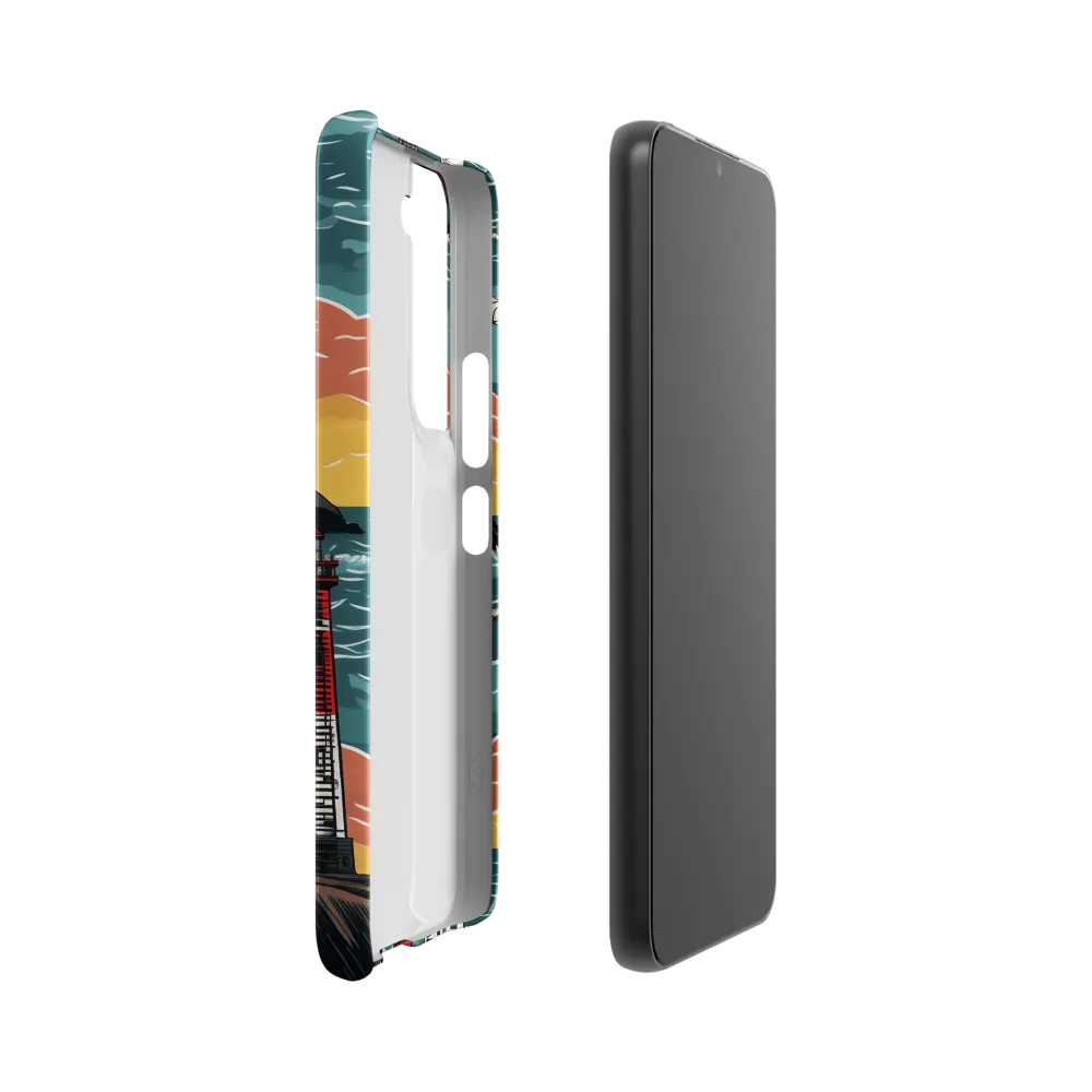 Lighthouses in a Whimsical Ocean | Phone Case |  S22 | Snap Case | Matte