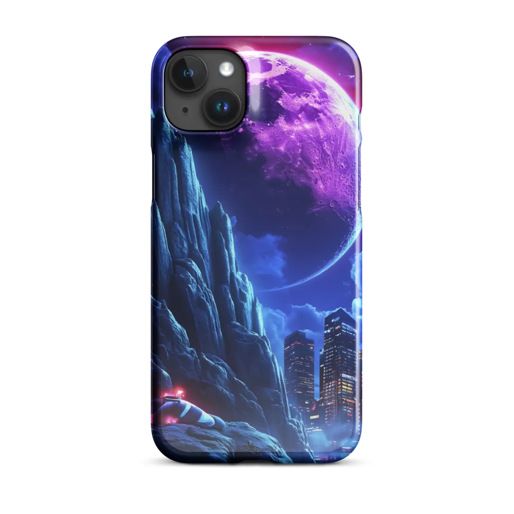 Magenta Moon Over Neon City