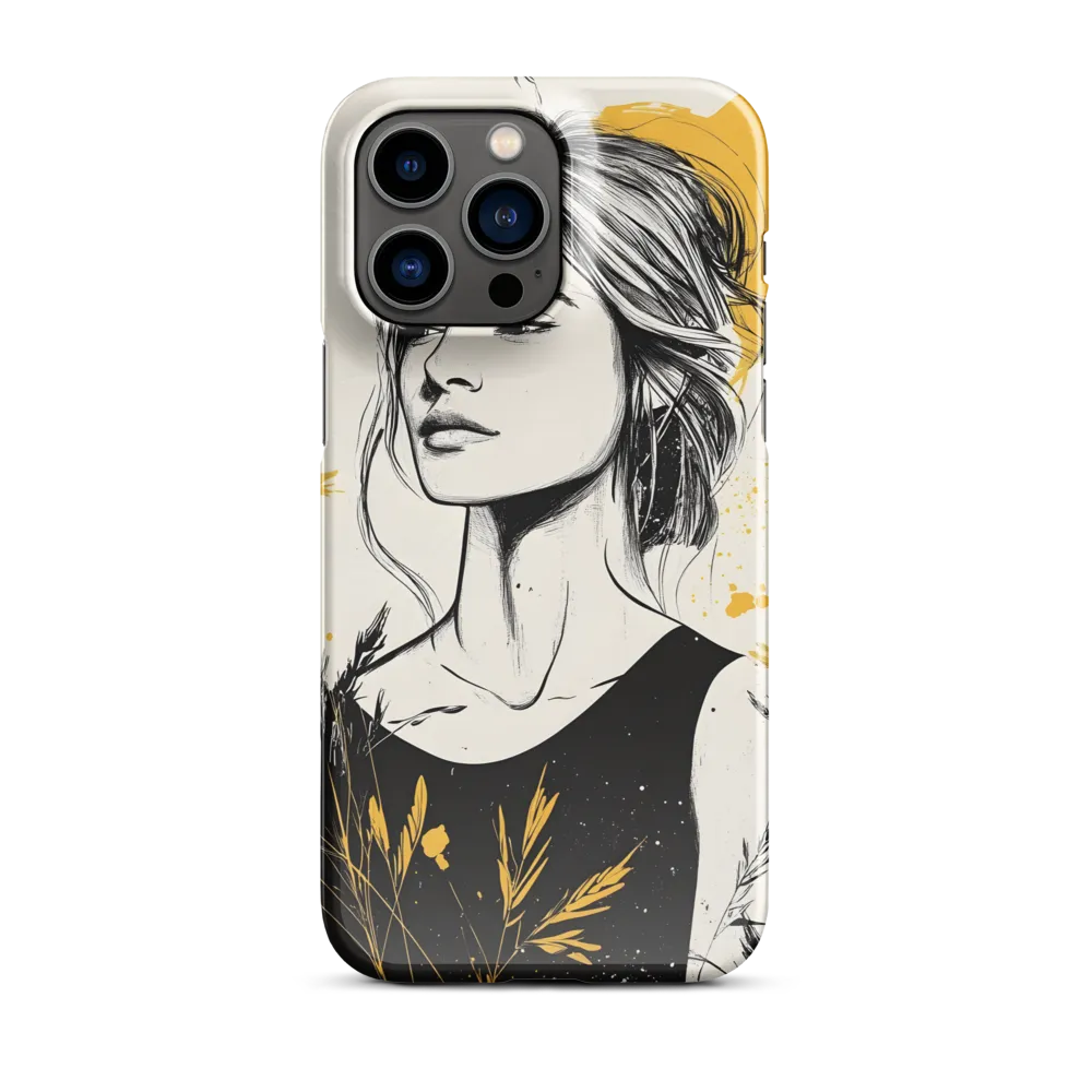 Golden Bloom — Portrait with Botanicals