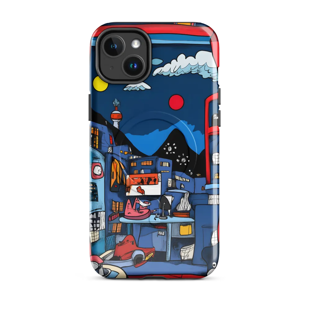 Whimsical Cityscape at Night