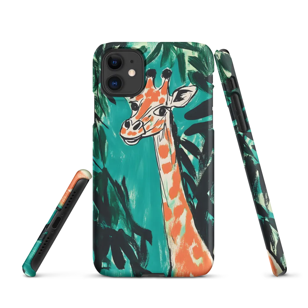 Curious Giraffe in Lush Greenery | Phone Case |  11 | Snap Case | Matte