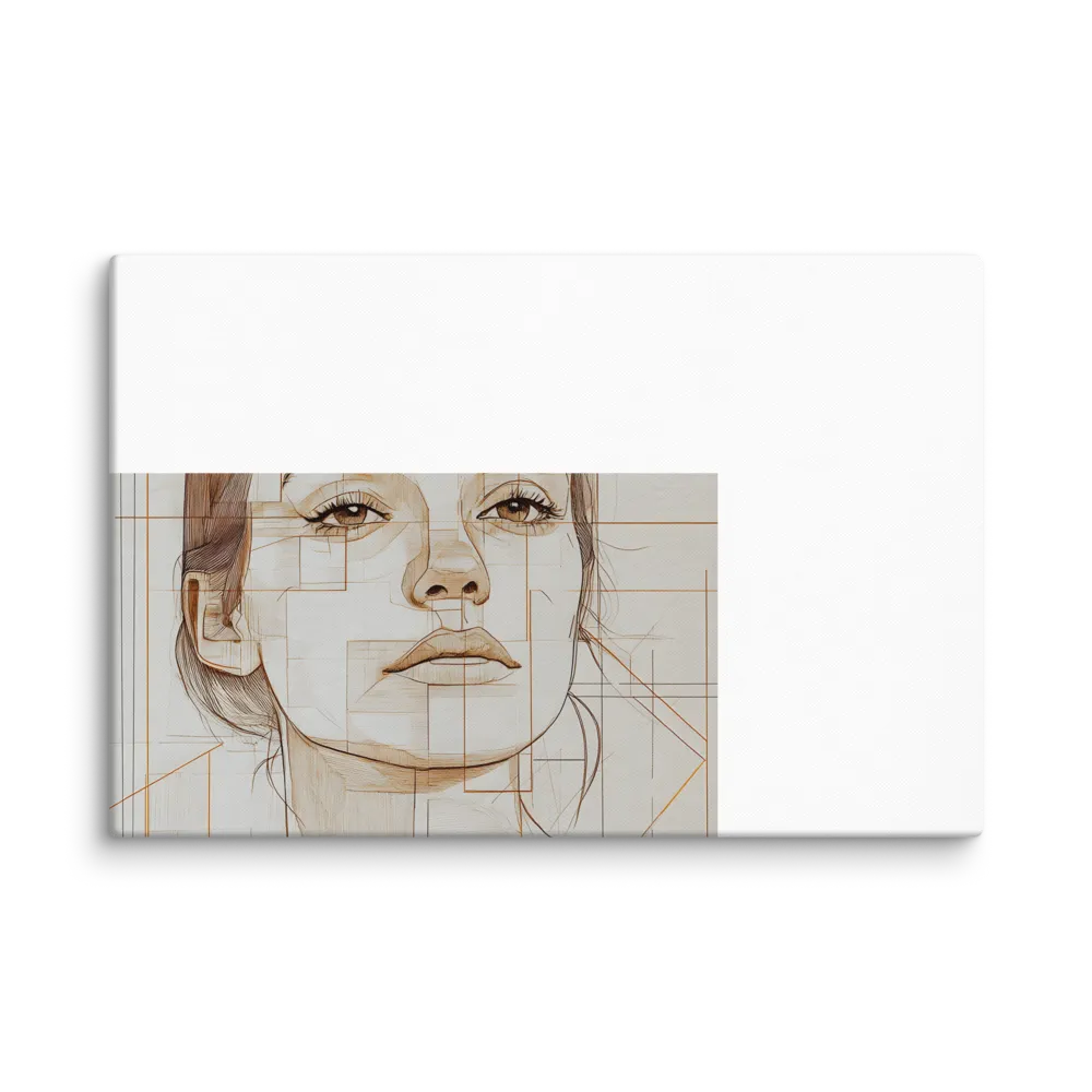 Geometric Serenity: A Minimalist Portrait