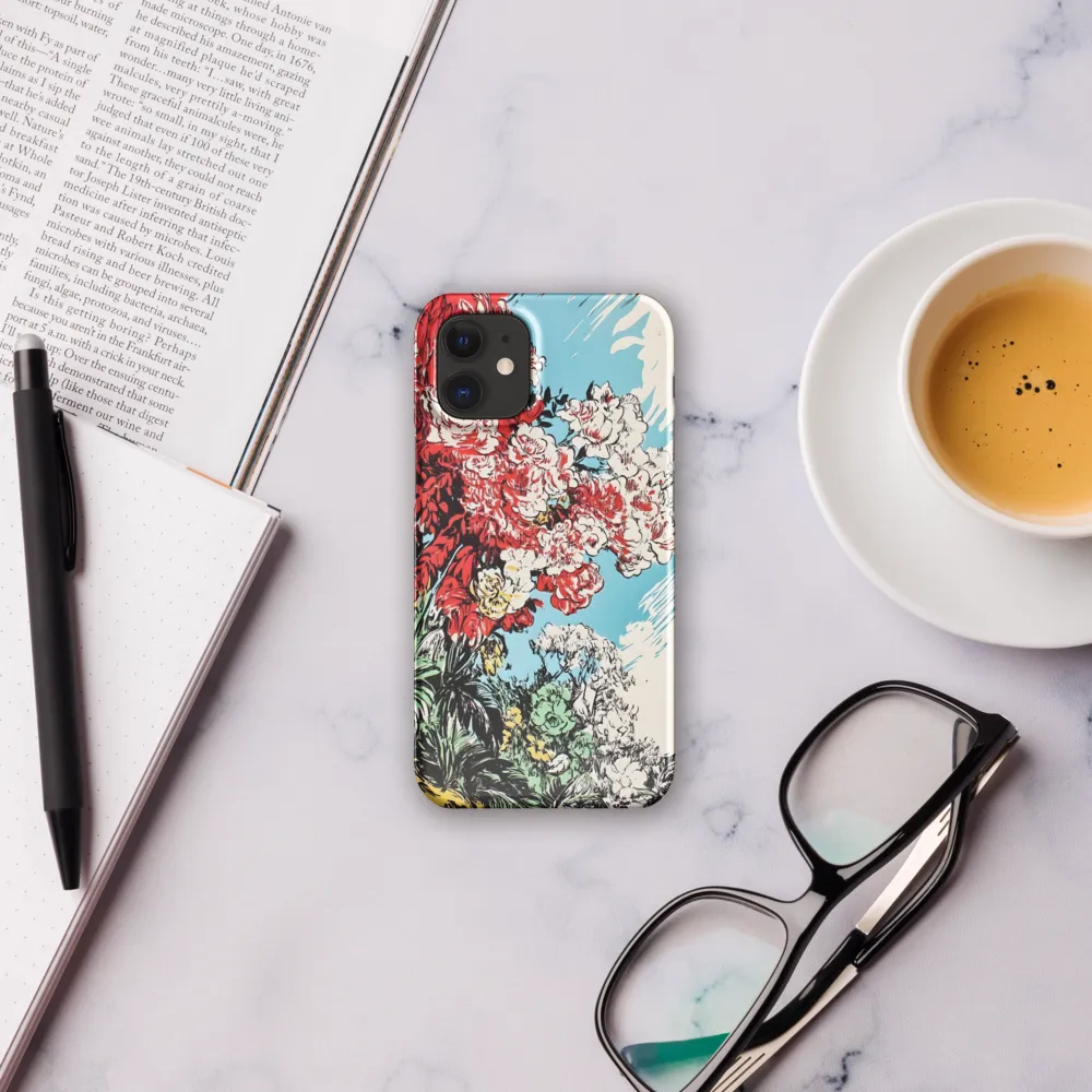 Floral Symphony in Bold Colors | Phone Case |  12 Mini | Snap Case | Glossy