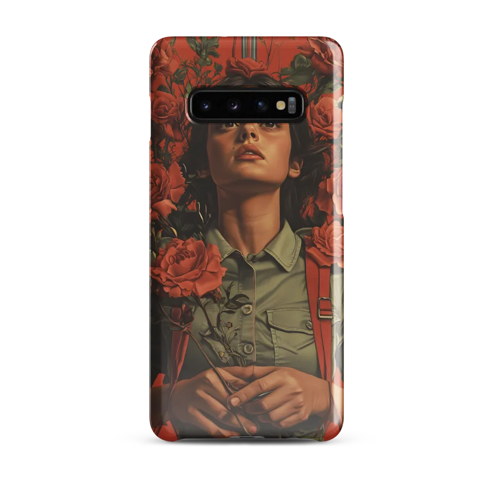 Harmony and Strength: A Portrait Among Roses | Phone Case |  S10 Plus | Snap Case | Glossy