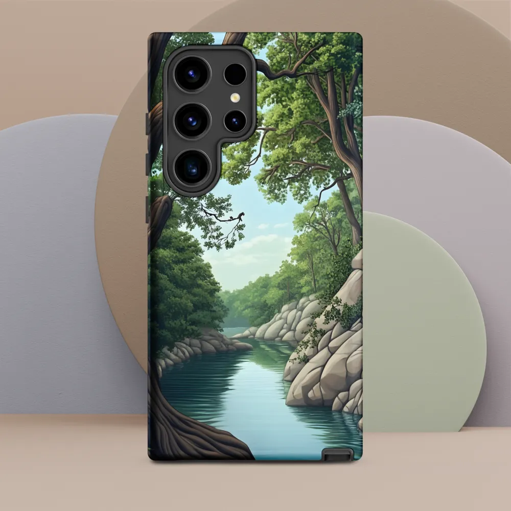 Tranquil Reflections: A Serene River Landscape