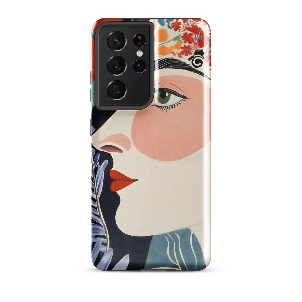 Floral Serenade: A Modern Portrait