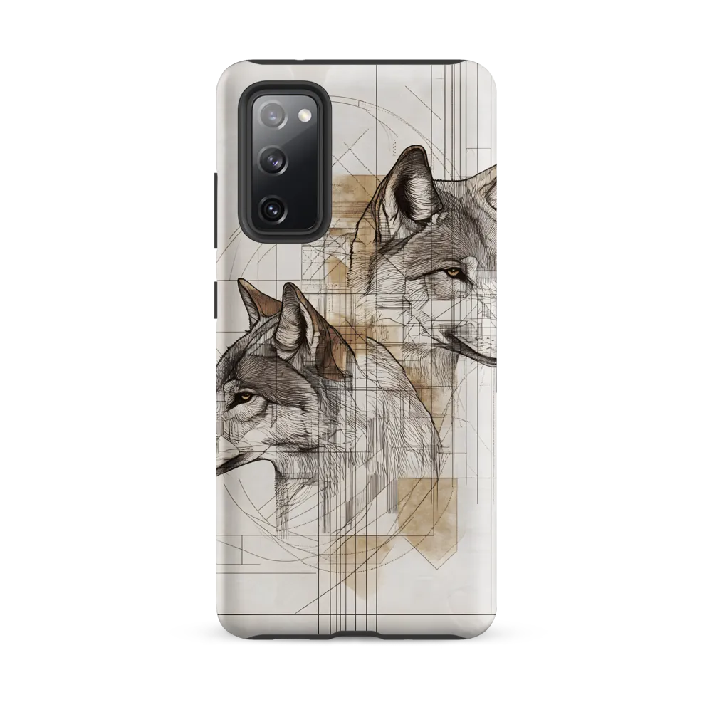 Geometric Harmony: The Essence of Wolves | Phone Case |  S20 FE | Tough Case | Matte
