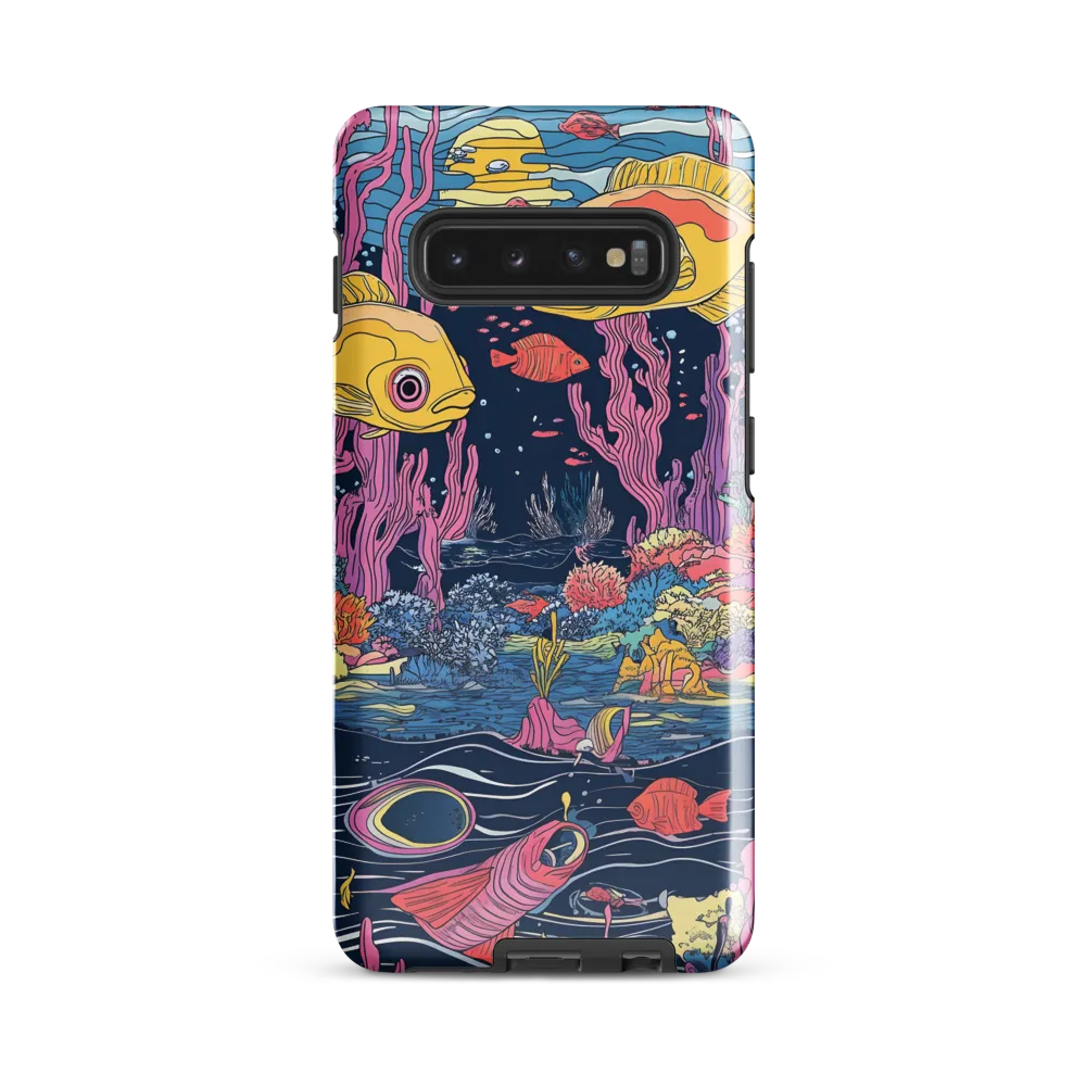 Underwater Dreamscape: A Playful Encounter | Phone Case |  S10 Plus | Tough Case | Glossy