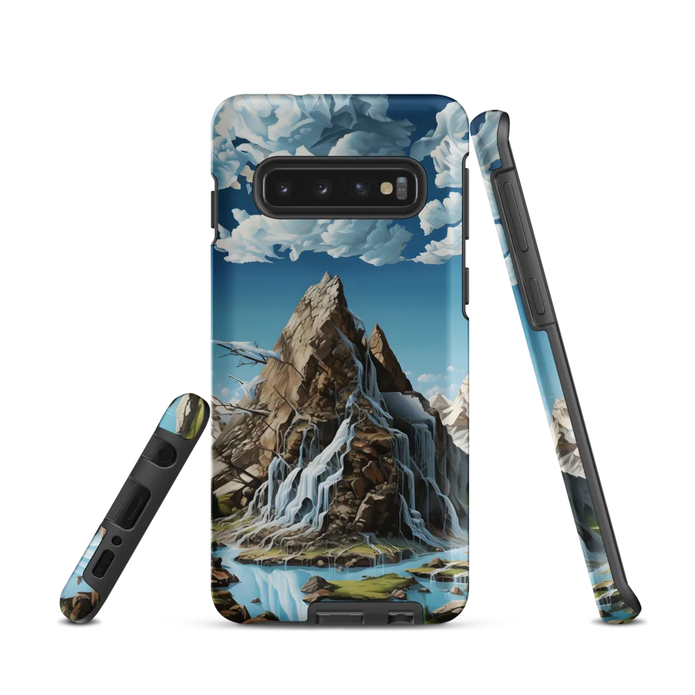 Majestic Cascade: A Mountain Masterpiece | Phone Case |  S10 | Tough Case | Matte