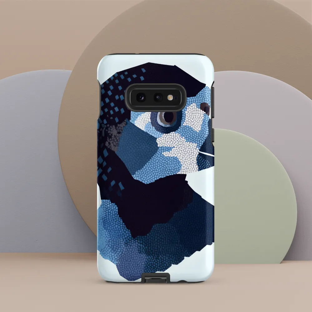 Abstract Avian Portrait in Blue