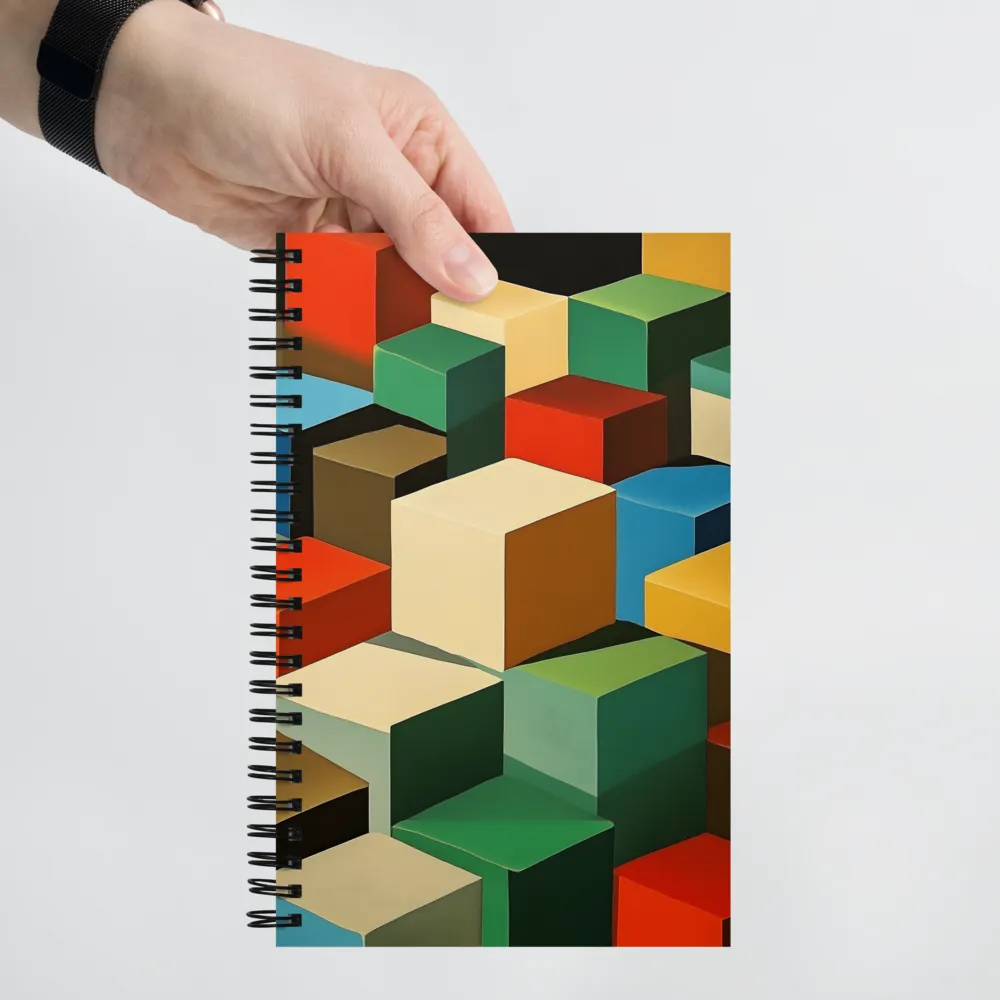 Colorful Geometric Harmony | Spiral Notebook