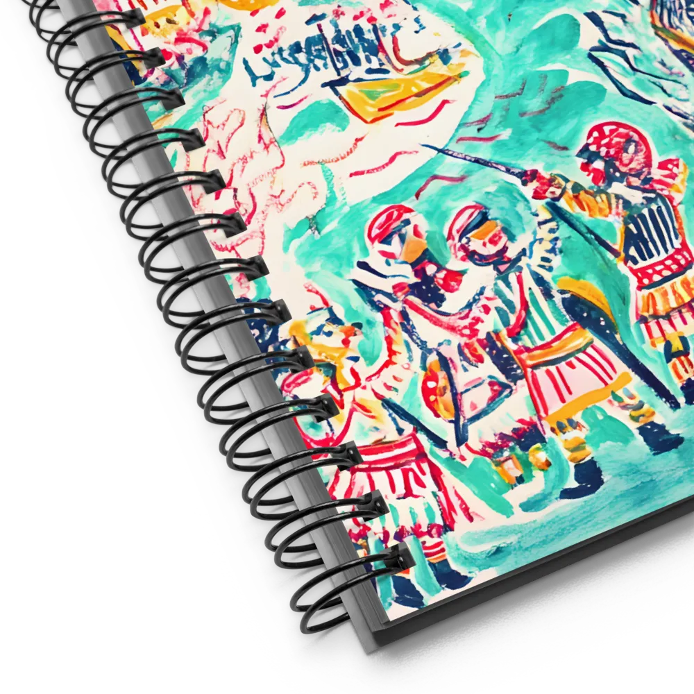 Battle on the Fiery Sea | Spiral Notebook