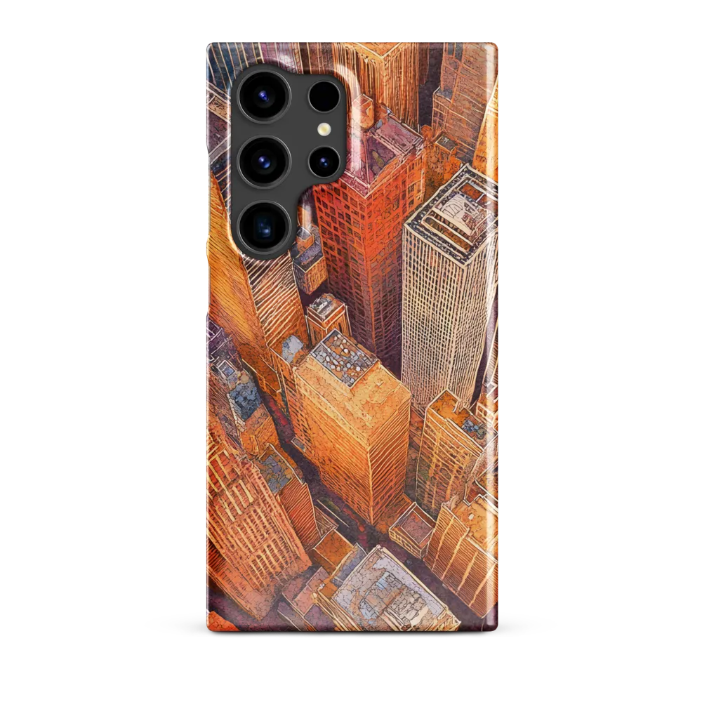 Urban Symphony in Orange and Purple