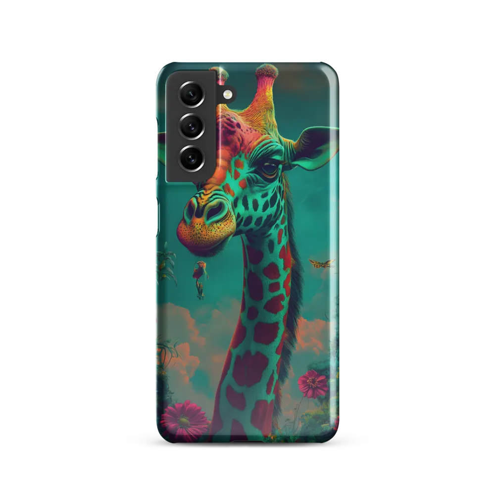 Whimsical Giraffe Among Blossoms