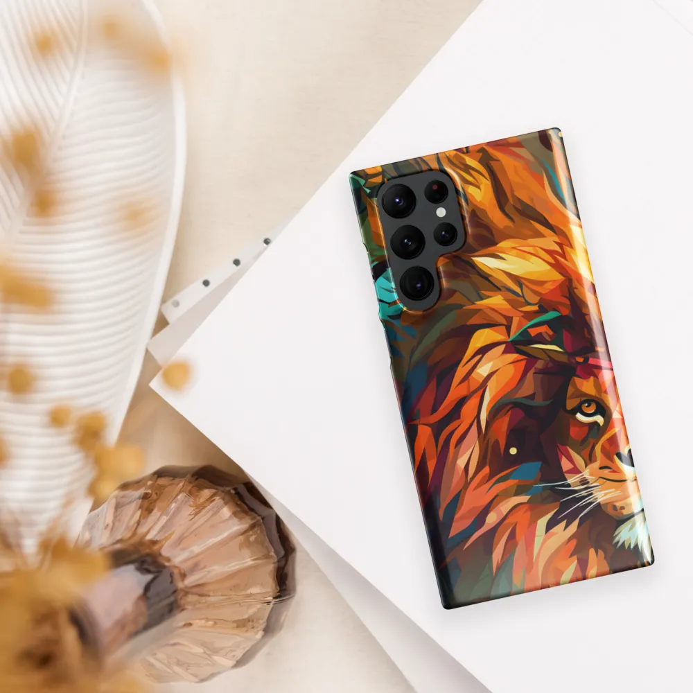 Majestic Gaze: The Polygonal Lion