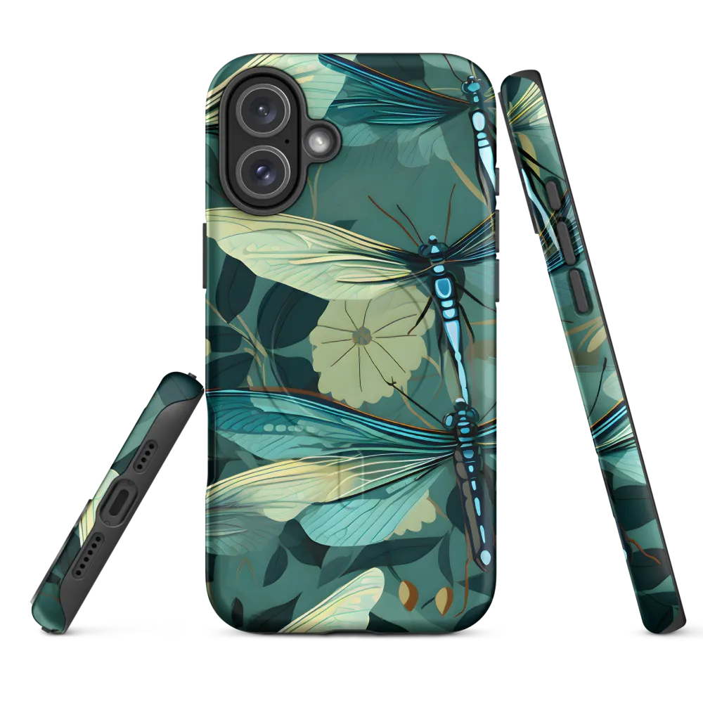 Whispers of Nature: Dragonflies in Harmony | Phone Case |  16 Plus | MagSafe® Tough Case | Matte