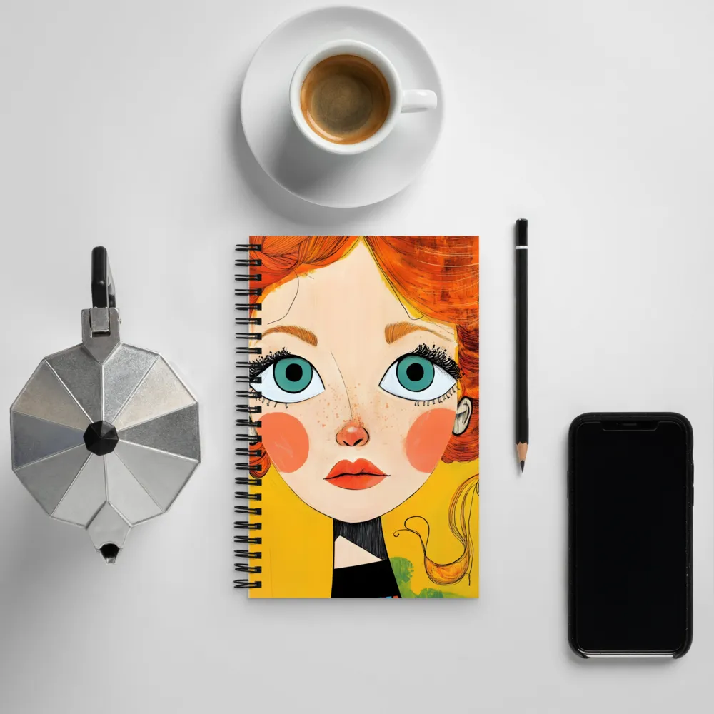 Whimsical Portrait of a Girl | Spiral Notebook